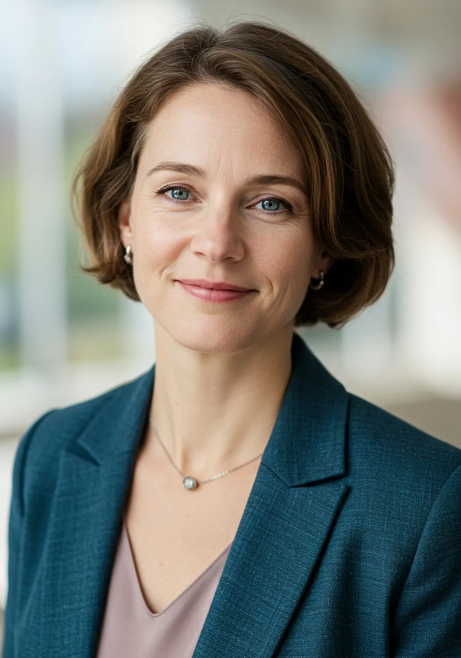 Portrait of Dr. Greta Hofmann, AI Super Mentor