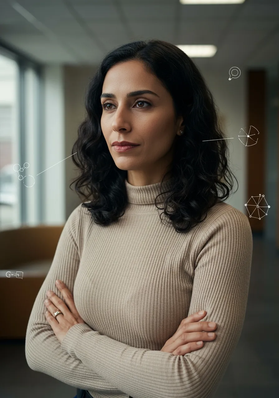 Portrait of Dr. Layla Haddad, AI Super Mentor