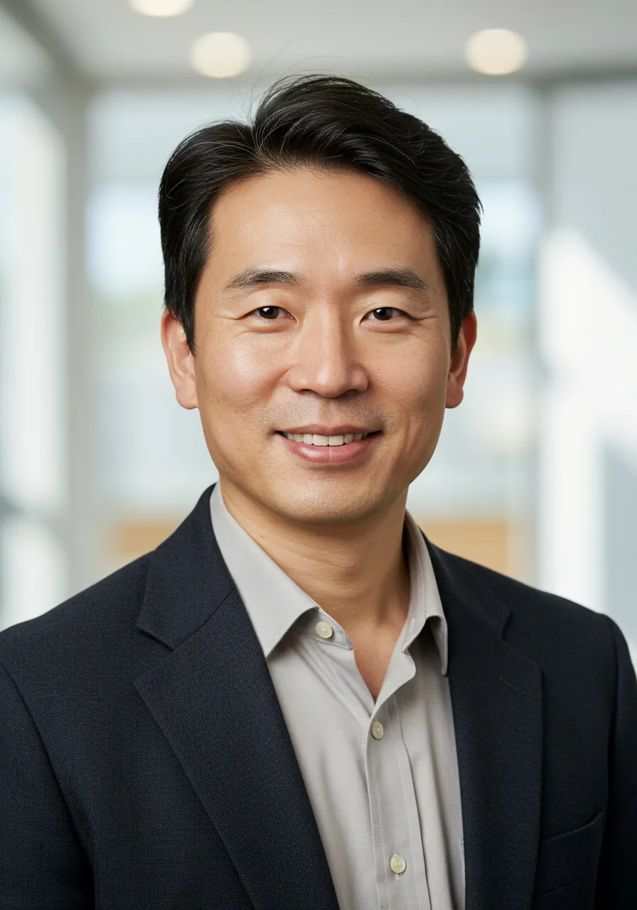Portrait of Dr. Min-Jae Park, AI Super Mentor