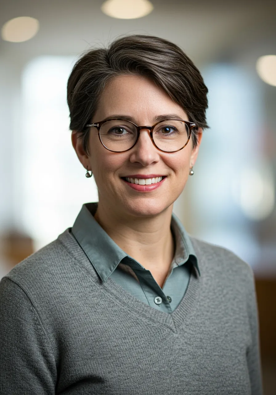 Portrait of Dr. Penelope Hayes, AI Super Mentor