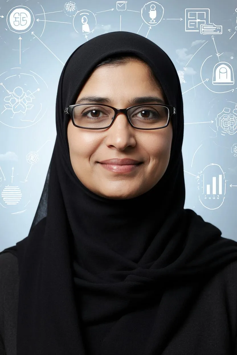 Portrait of Prof. Dr. Aisha Reddy, AI Super Professor