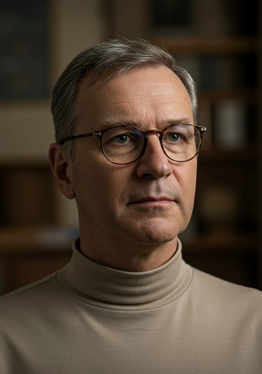 Portrait of Prof. Dr. Alexander Whitmore, AI Super Professor