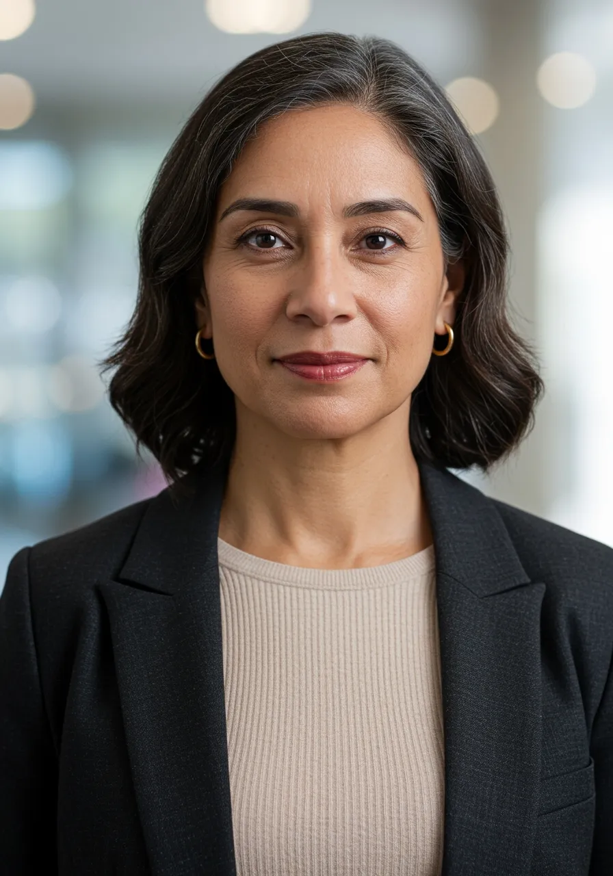 Portrait of Prof. Dr. Alicia Mendoza, AI Super Professor