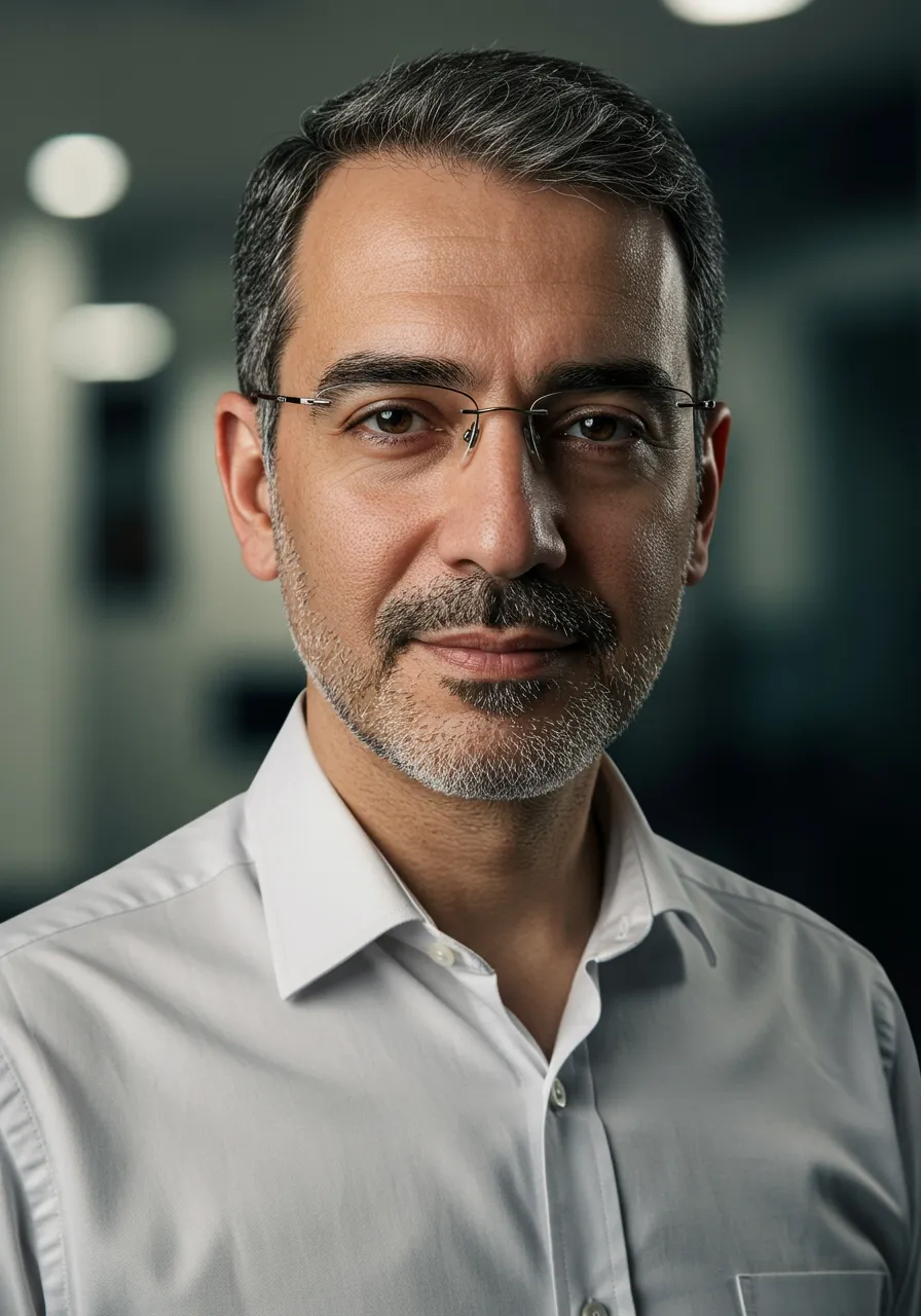 Portrait of Prof. Dr. Cyrus Alavi, AI Super Professor