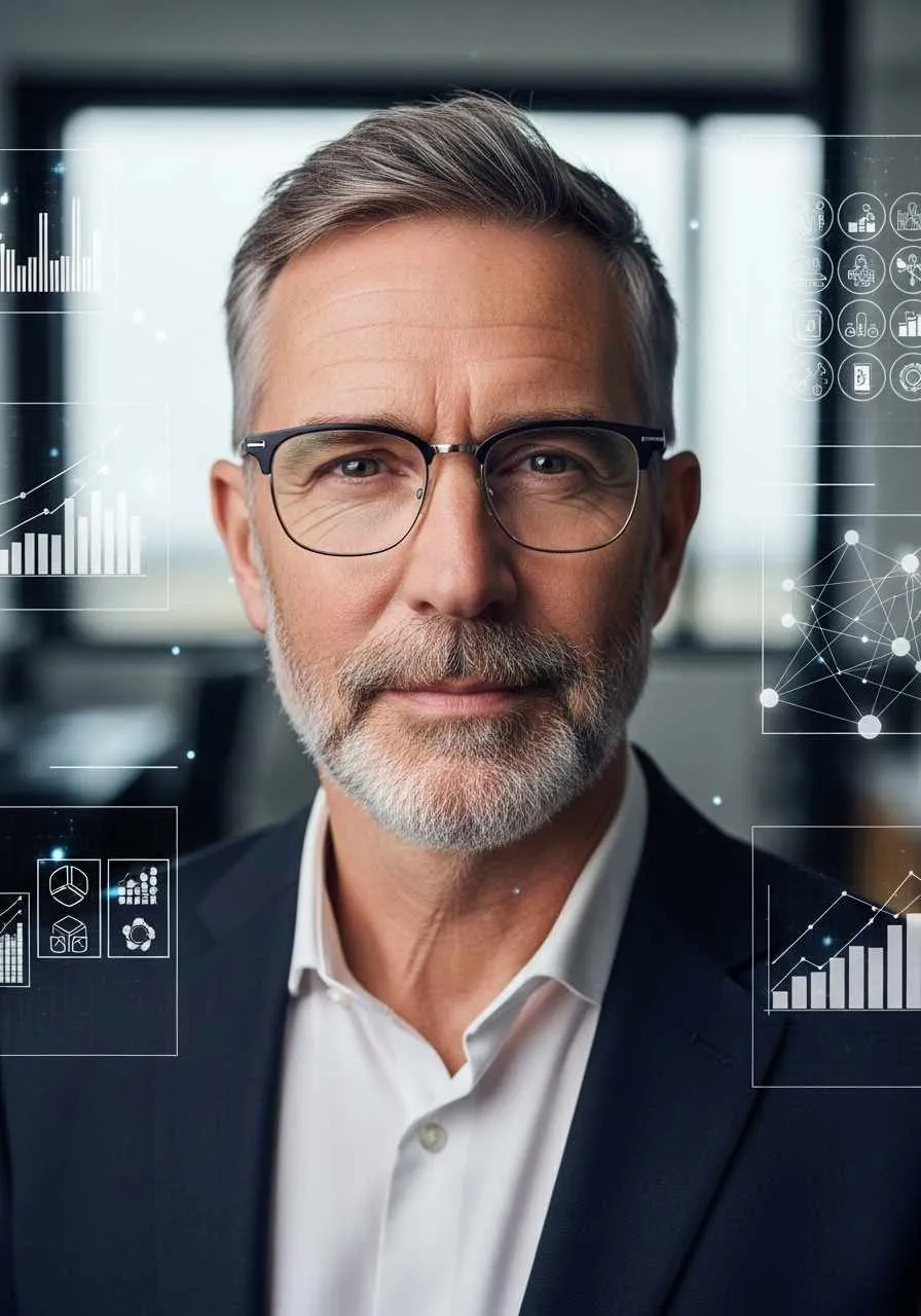 Portrait of Prof. Dr. Edward Ashdown, AI Super Professor