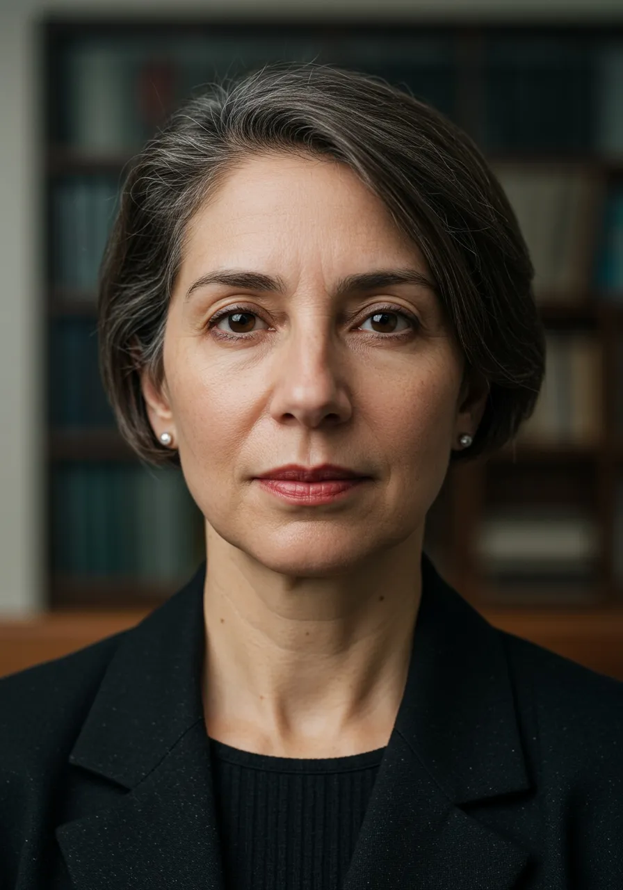 Portrait of Prof. Dr. Elara Bruno, AI Super Professor