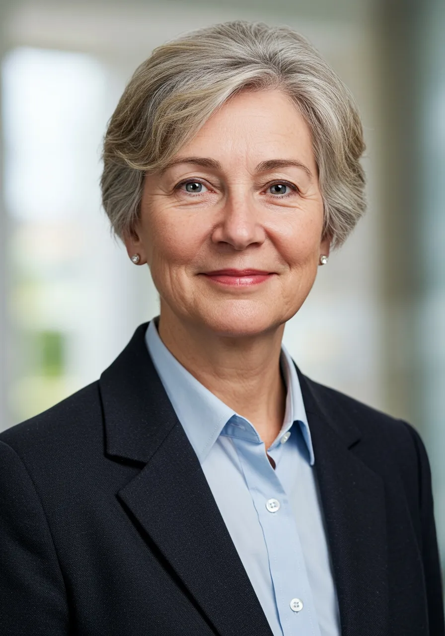 Portrait of Prof. Dr. Eleanor Whitfield, AI Super Professor