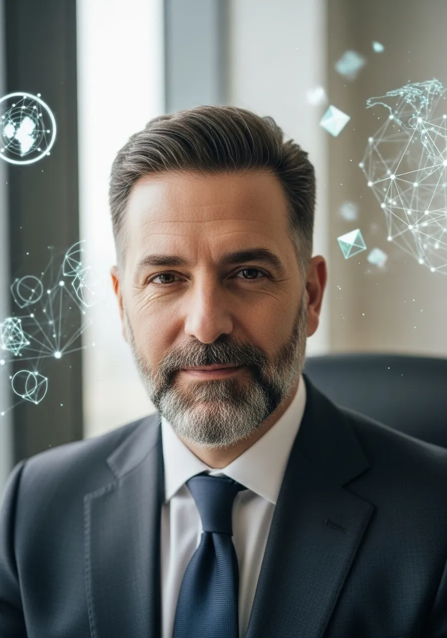Portrait of Prof. Dr. Elias Hadad, AI Super Professor