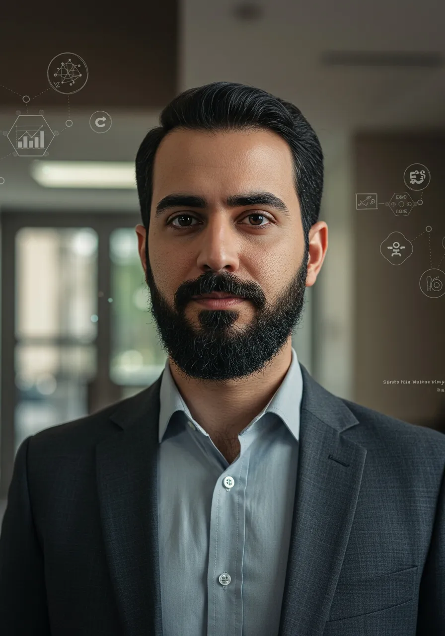 Portrait of Prof. Dr. Hassan Al-Mutairi, AI Super Professor