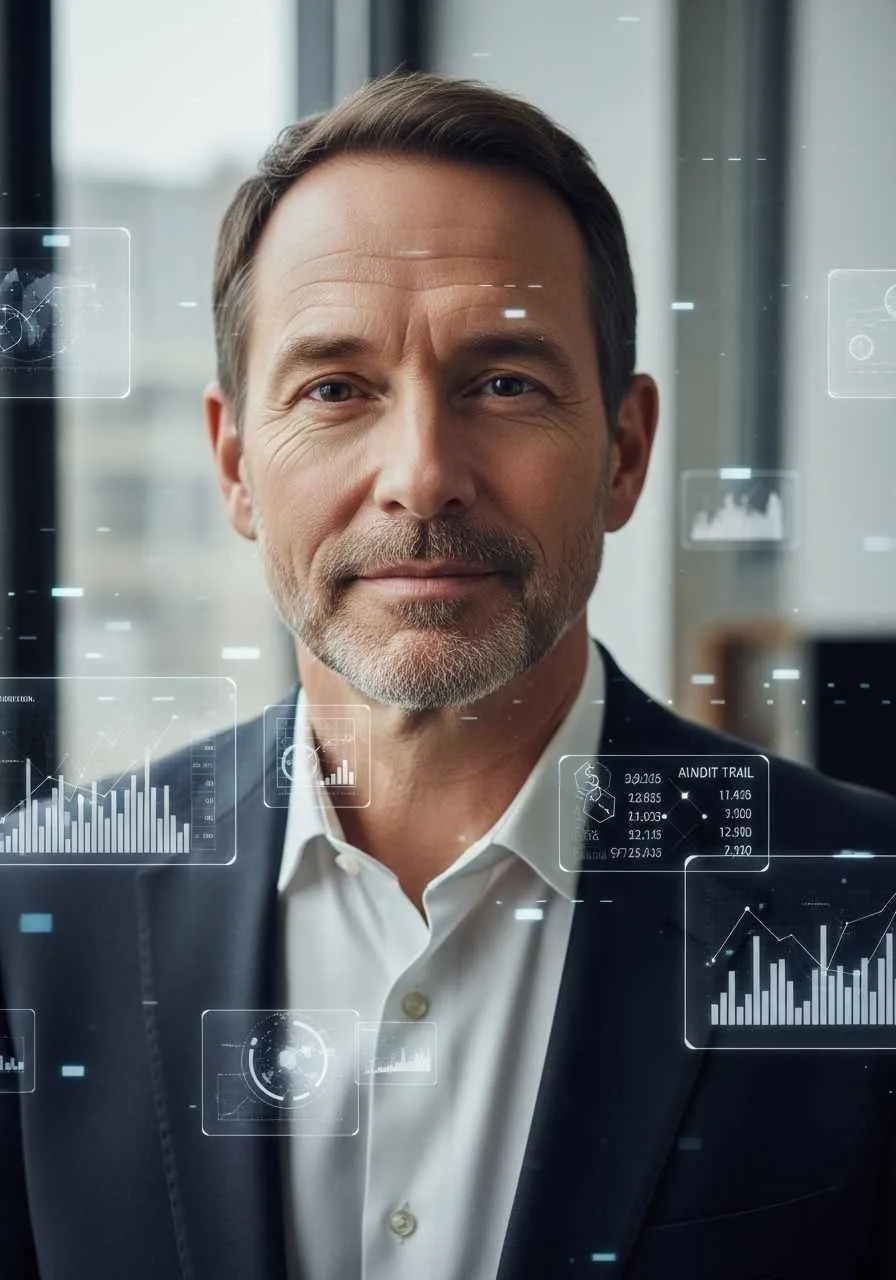 Portrait of Prof. Dr. Lucas Fairbairn, AI Super Professor