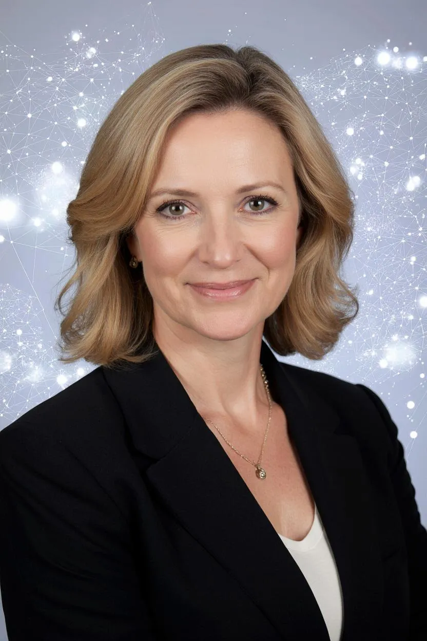 Portrait of Prof. Dr. Mia Garcia, AI Super Professor