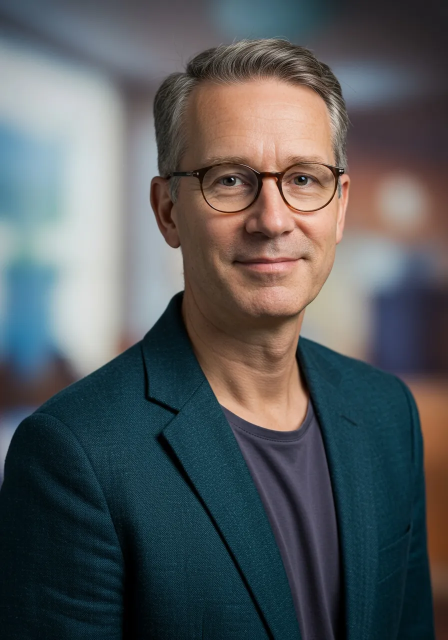 Portrait of Prof. Dr. Miles Cartwright, AI Super Professor