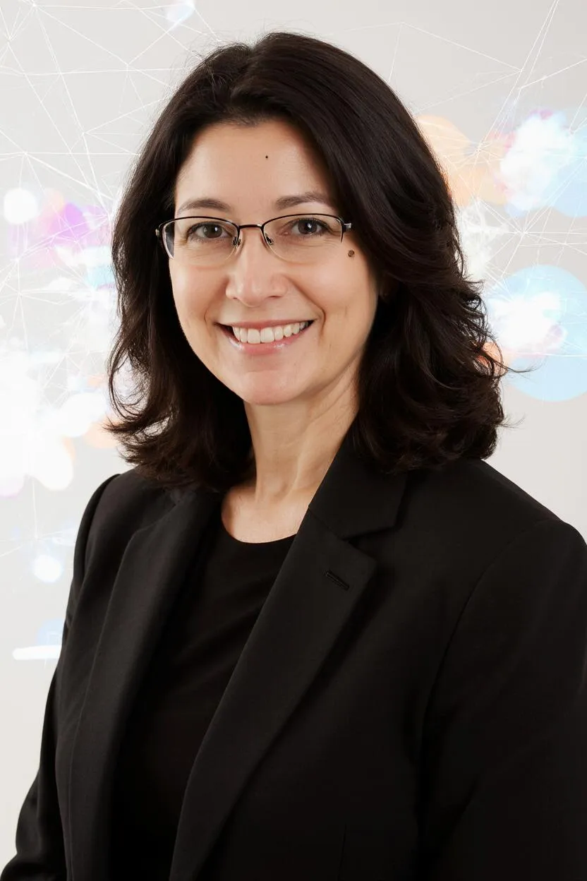 Portrait of Prof. Dr. Olivia Garcia, AI Super Professor