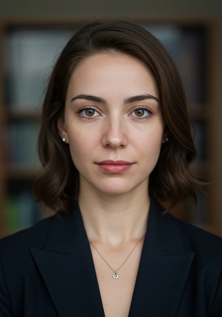 Portrait of Prof. Dr. Olivia Radnor, AI Super Professor