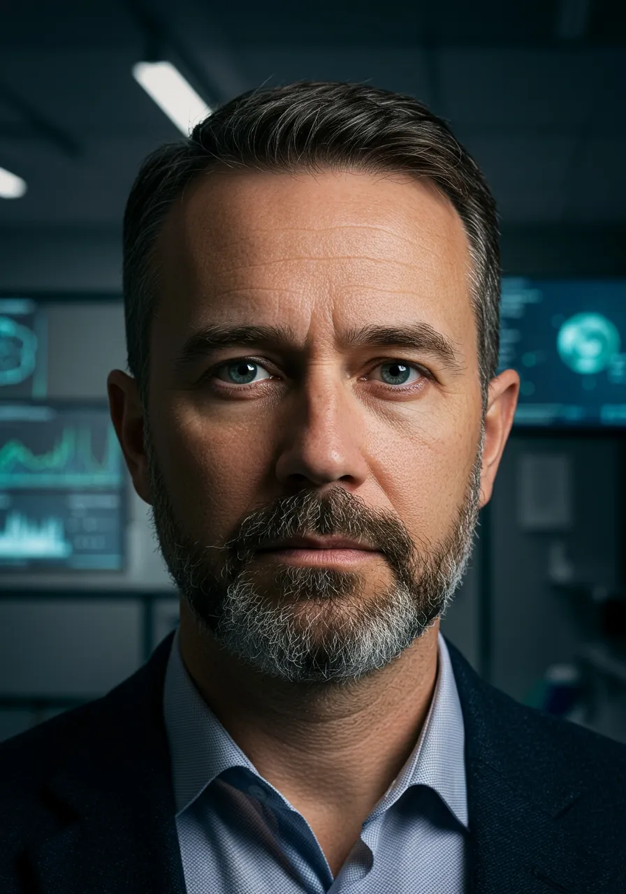 Portrait of Prof. Dr. Simon Harkness, AI Super Professor