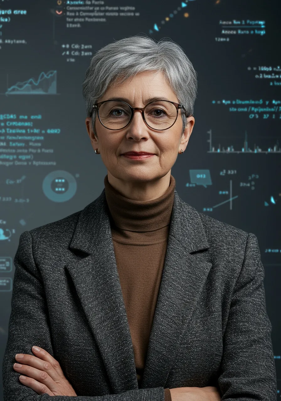 Portrait of Prof. Dr. Sofia Molina, AI Super Professor